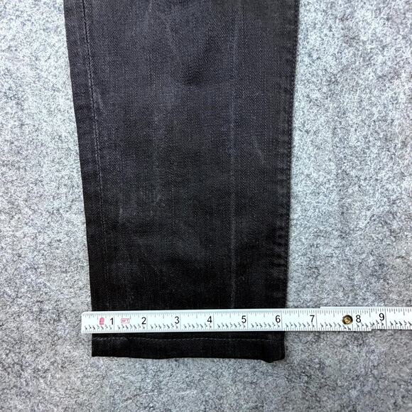 7 For All Mankind Ankle Skinny Jeans Womens 27 Black Denim Stretch Low Rise - Picture 4 of 8